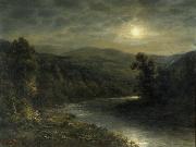 unknow artist, Moonlight on the Delaware River